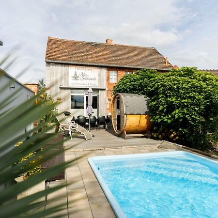 Alte Schmiede Mit Sauna, Pool Und Whirpool Im Aussenbereich Schoenstes Ferienhaus Der Lausitz Elsterheide Exteriér fotografie